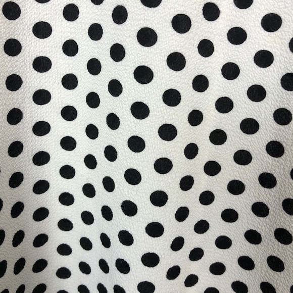 Bobeau polka dot black white top blouse medium - Picture 6 of 7
